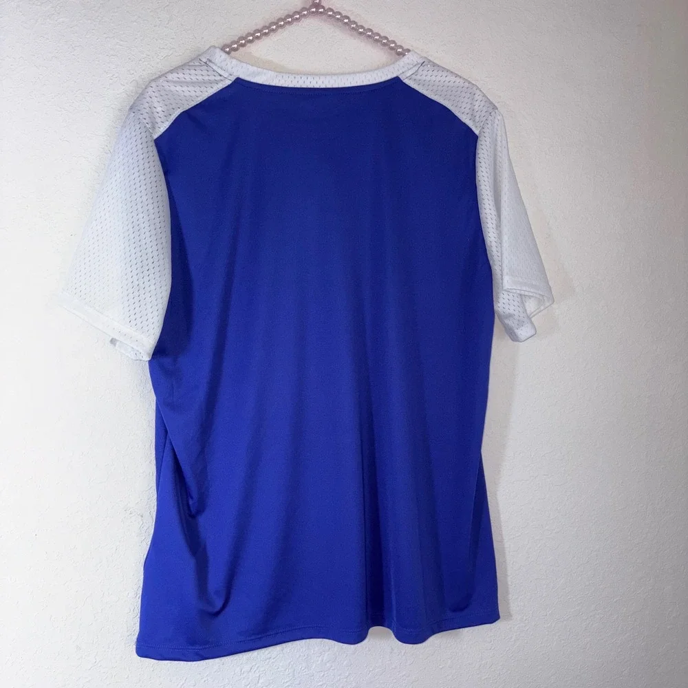 NFL Team Apparel NY Giants Jersey XL Royal Blue New Lace Up Mesh Shirt